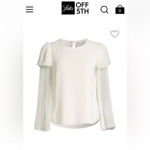 Rebecca Taylor Ruffled Silk Blouse❤️‍🔥 NWT